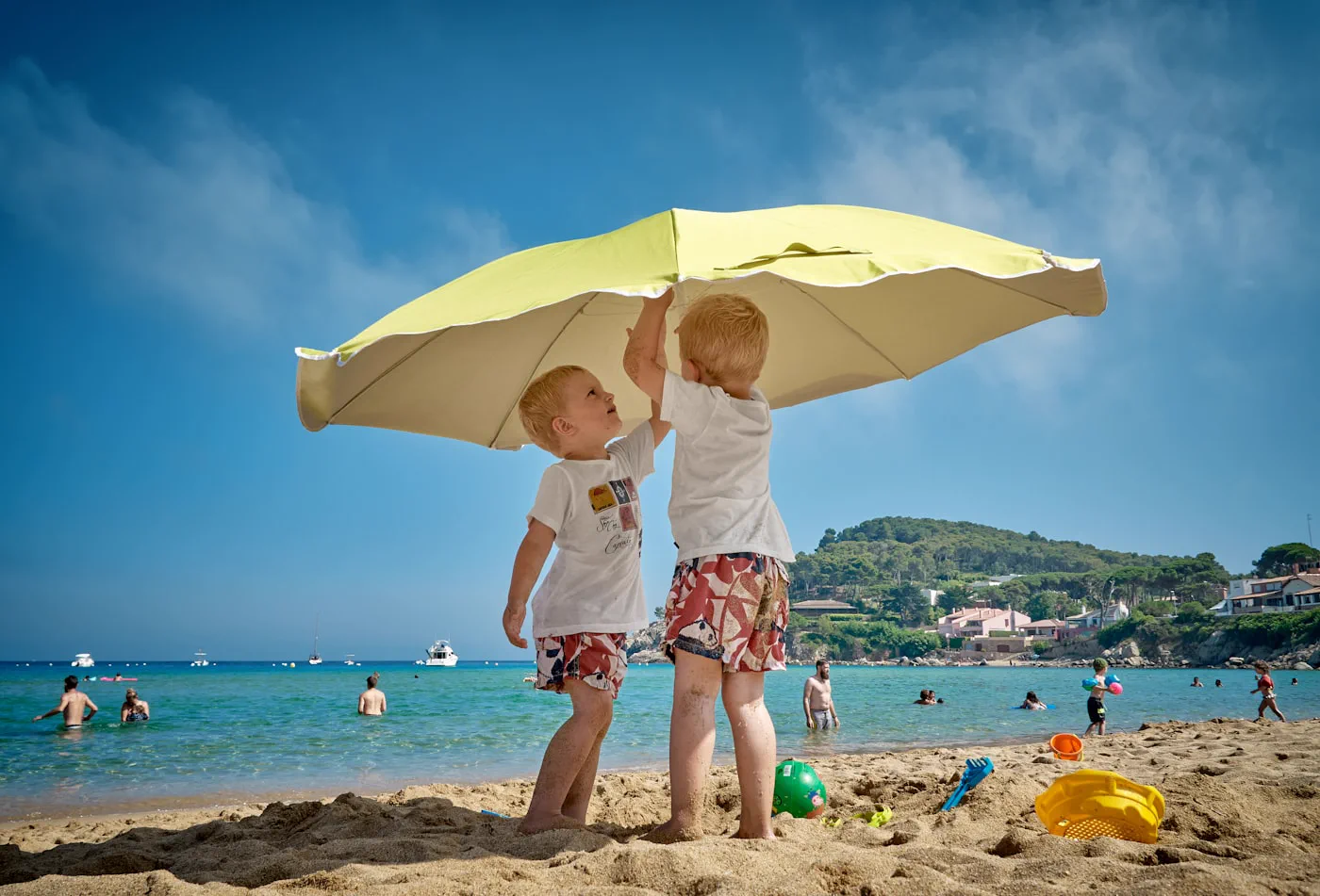 Family beach day