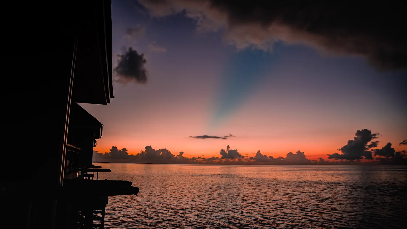 Sunset over the lagoon