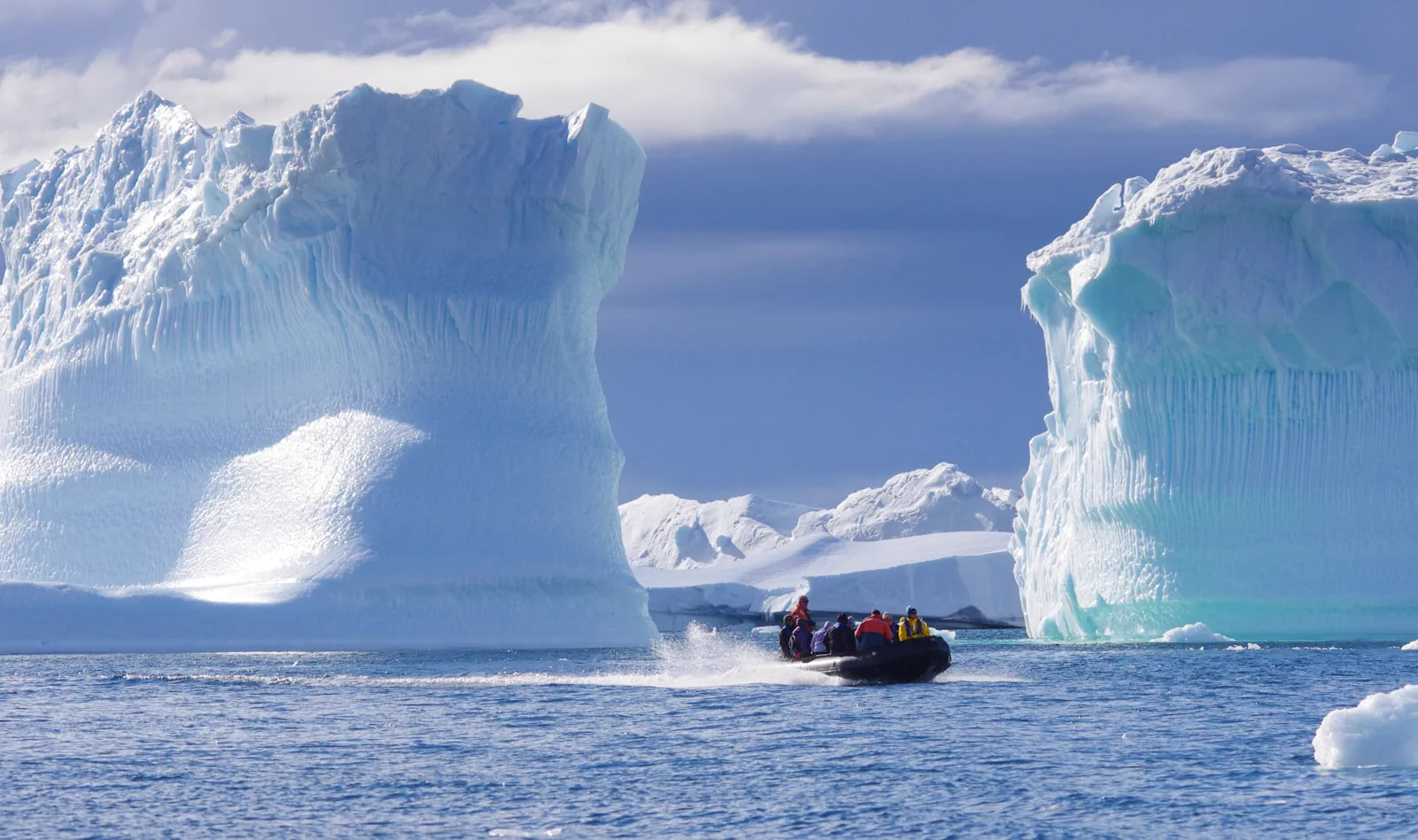 Aerial over the polar ice