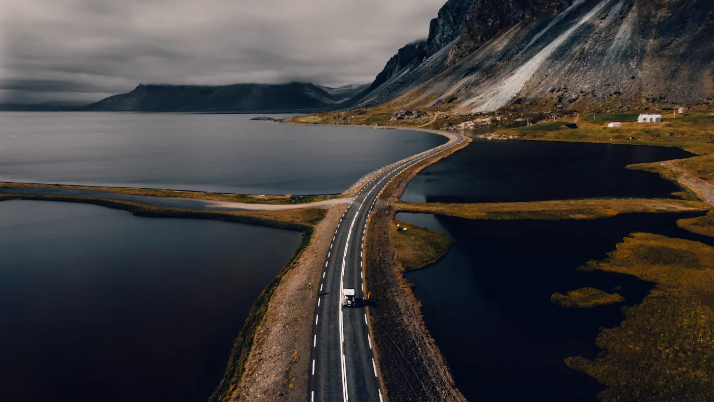 Coastal road by the sea