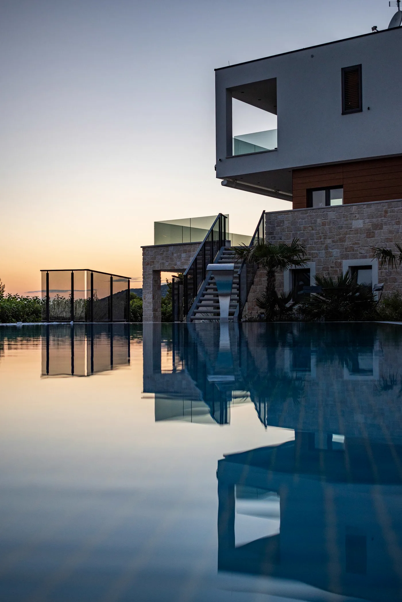 Infinity pool over the sea