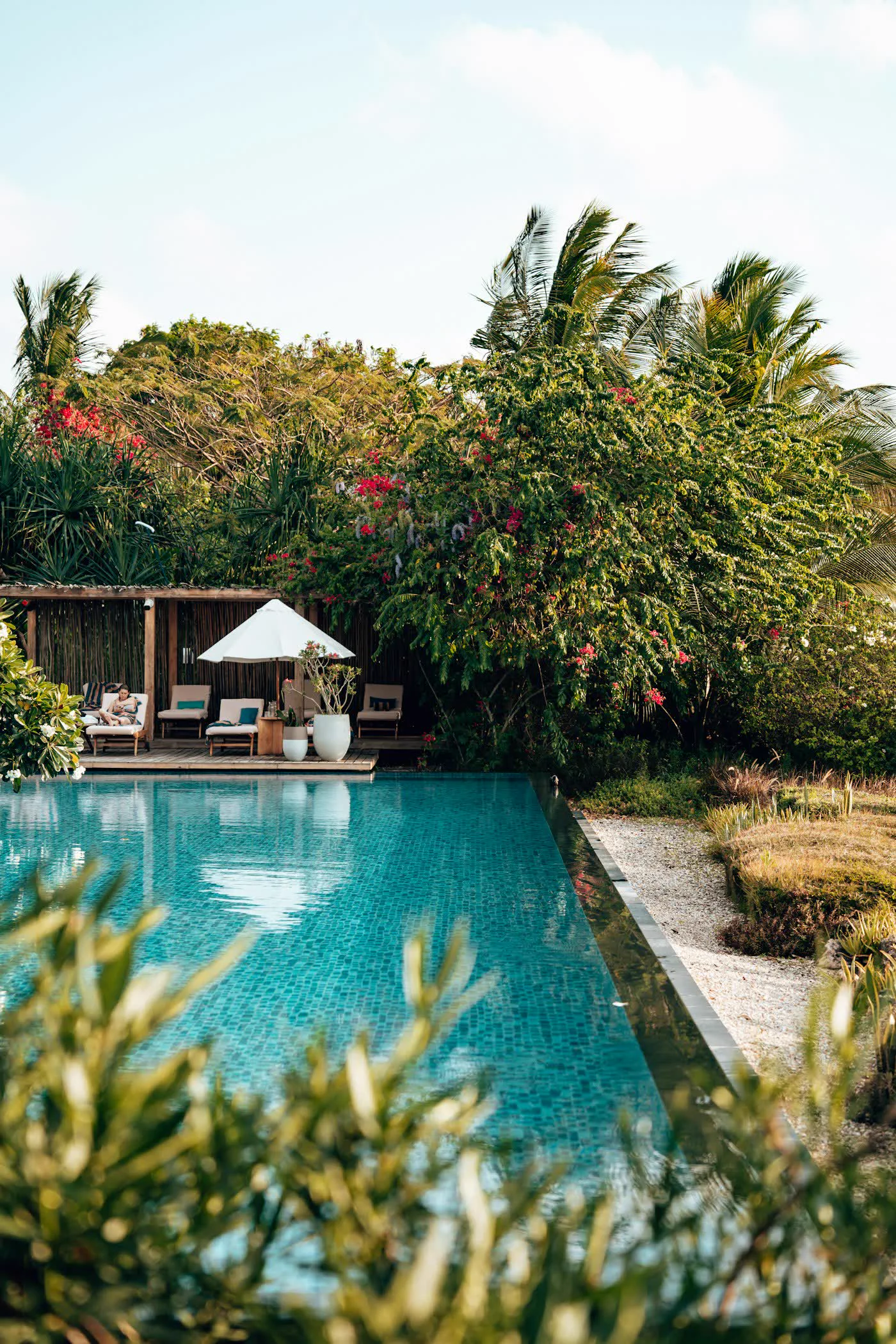 Tropical villa pool pavilion