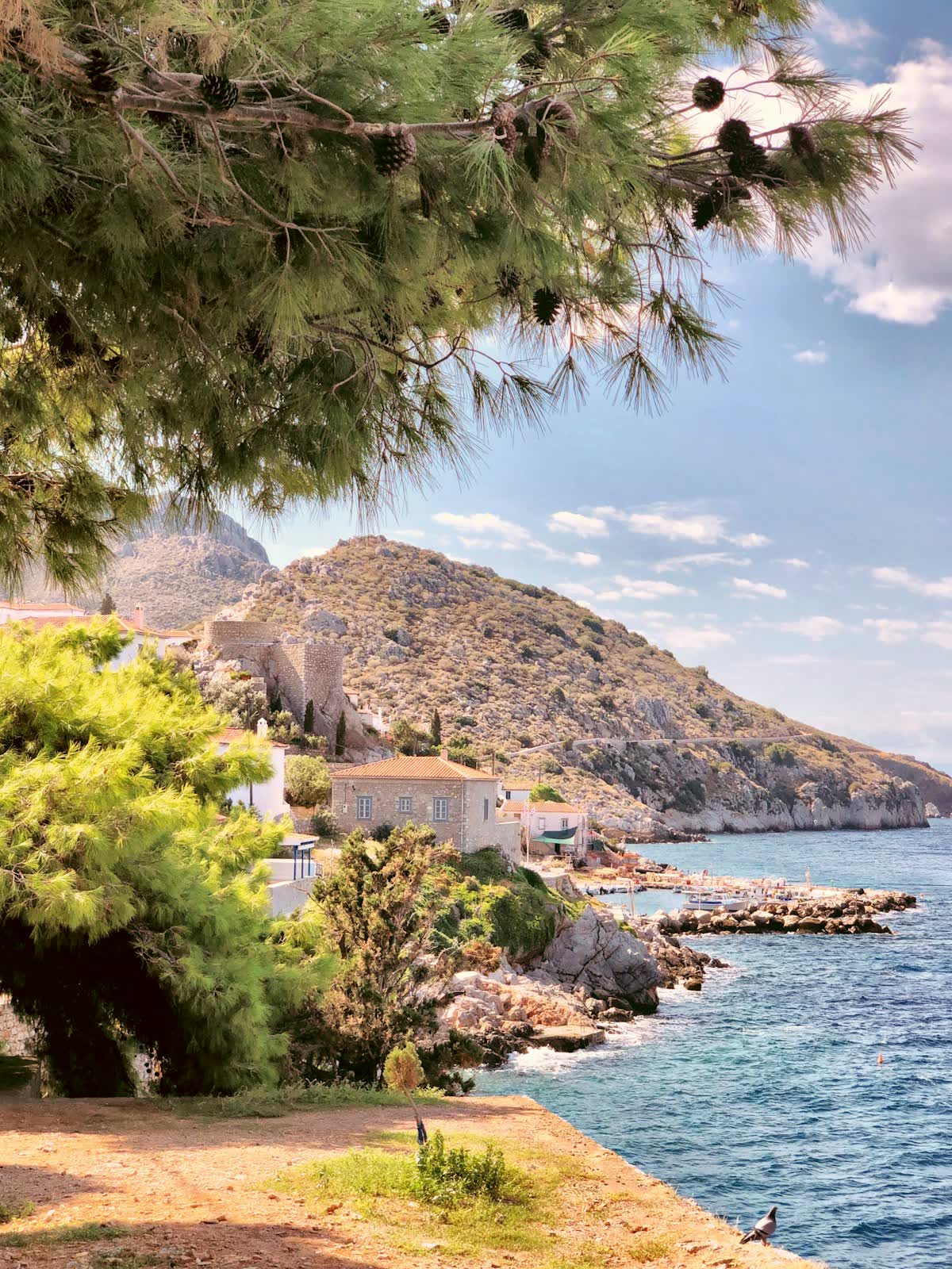 A turquoise cove on a Greek island